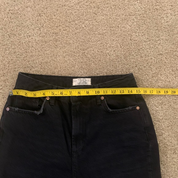 Free People Straight Leg Mom Jeans in Black - Picture 3 of 5